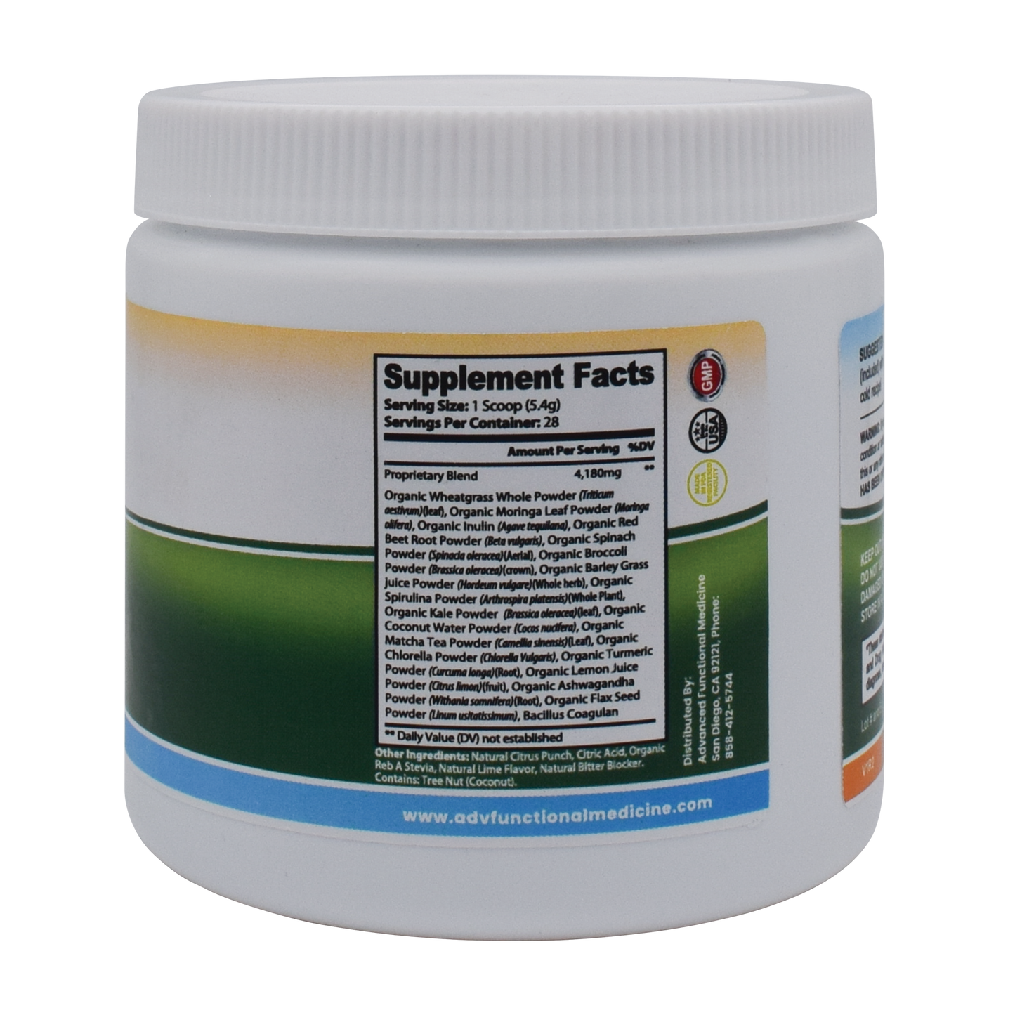 Functional Detoxifying Greens Powder (Energy, Focus, Detox, Vibrance, & Whole Health)