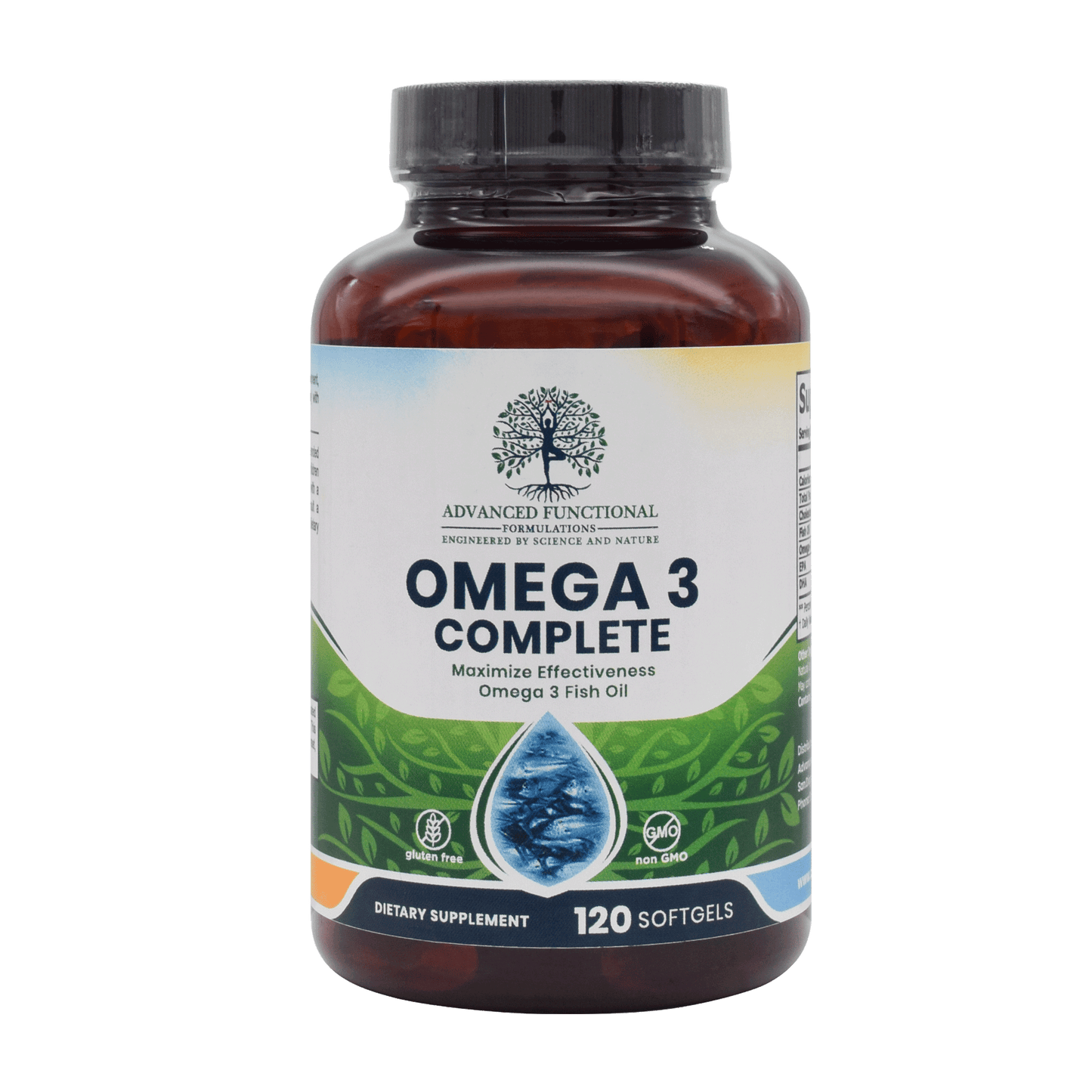 Omega 3 Complete (120 ct) (Highest potency, FDA/USA made fish oil)